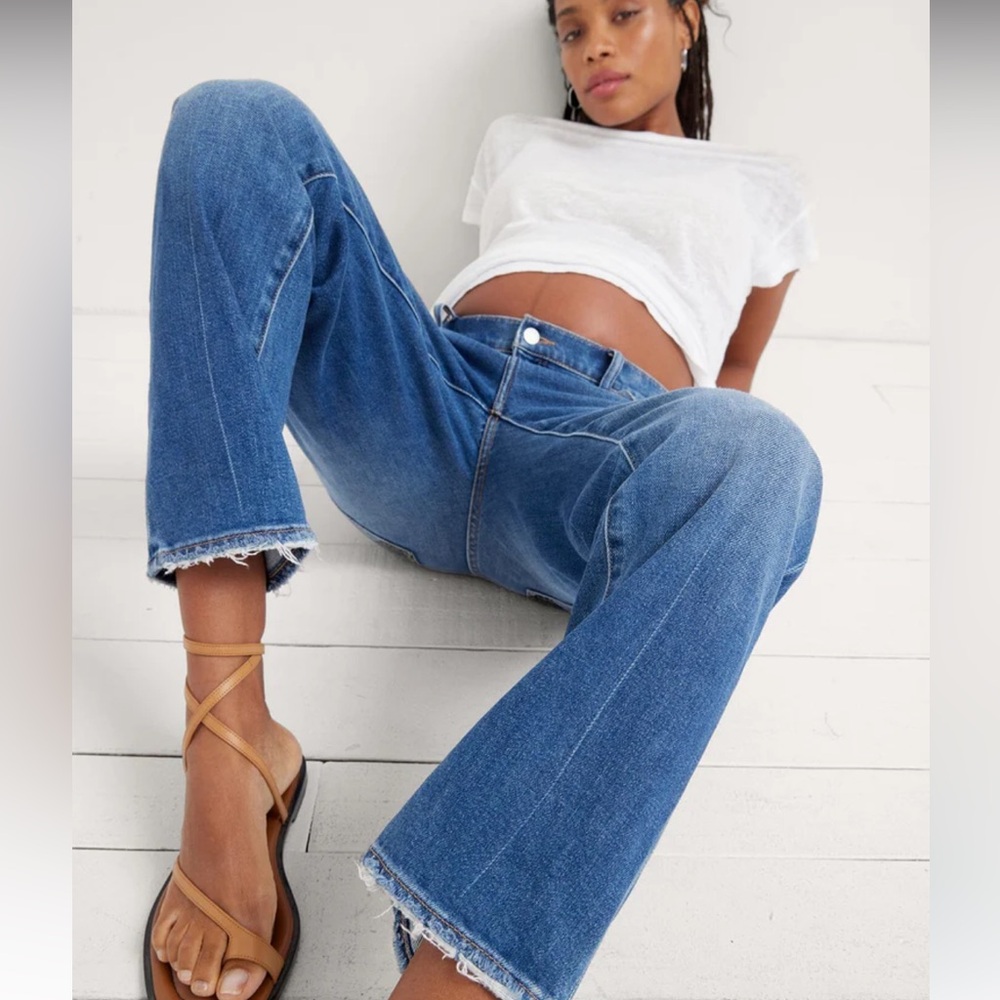 Hatch Maternity Blue Boyfriend Jeans